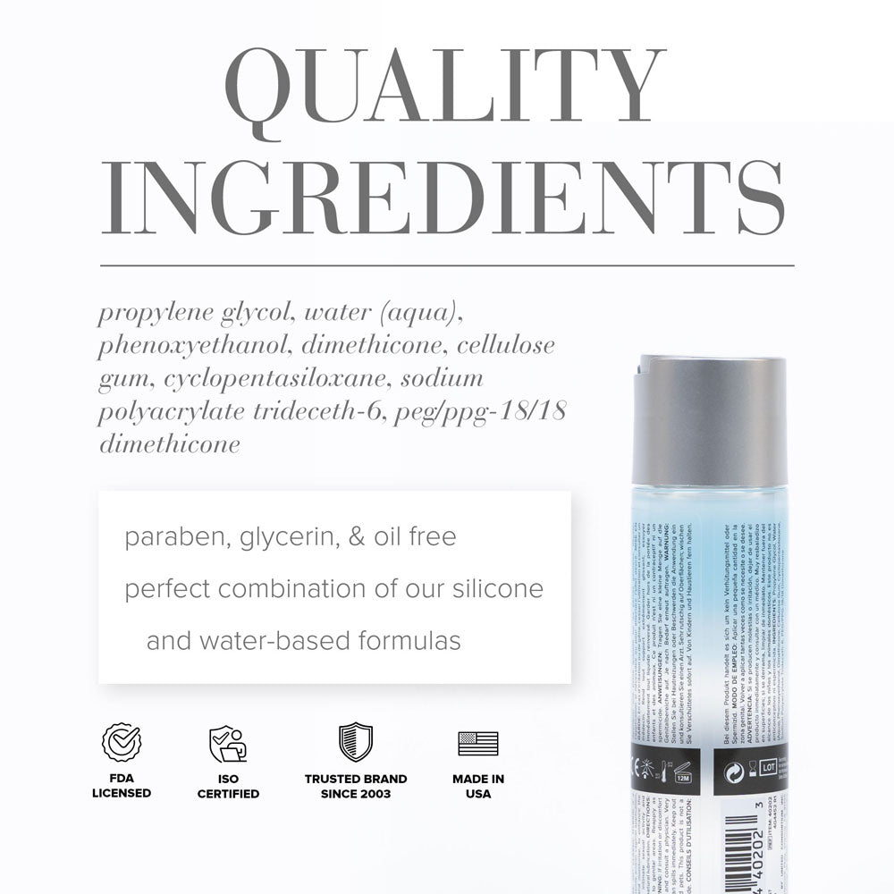 JO Classic Hybrid Original water-and-silicone lubricant, 120ml