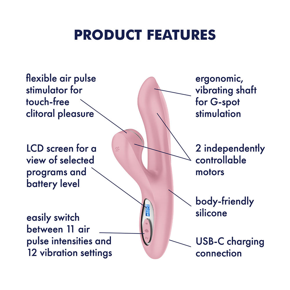 Satisfyer Pro+ G-Spot Generation 2 rose pink rabbit vibrator — product view 2