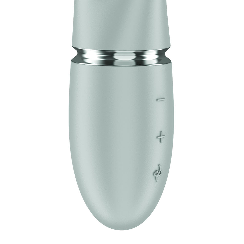 Satisfyer Pearl Bunny 2 silicone rabbit vibrator with rotating pearls and an external arm