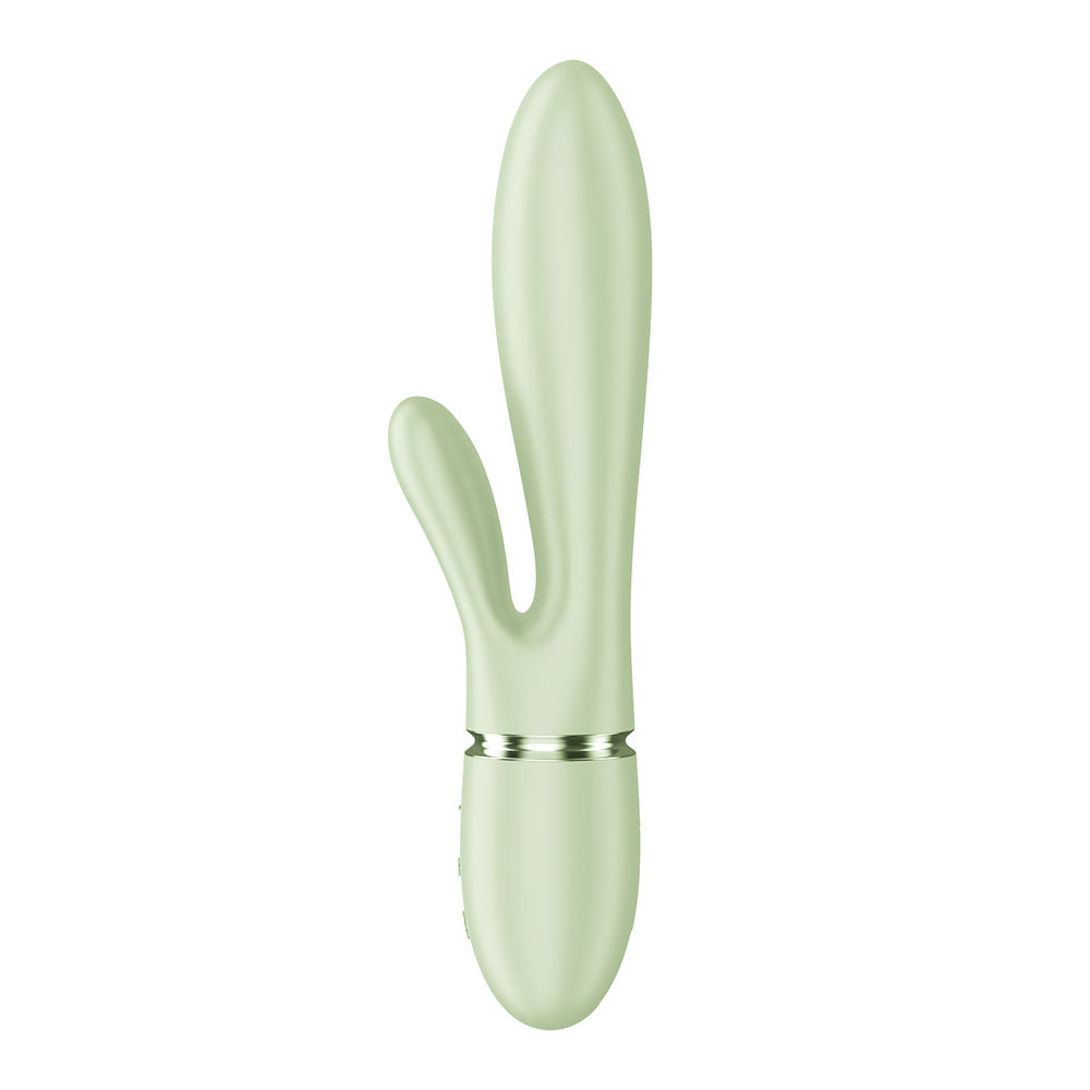Satisfyer Pearl Bunny 2 silicone rabbit vibrator with rotating pearls and an external arm