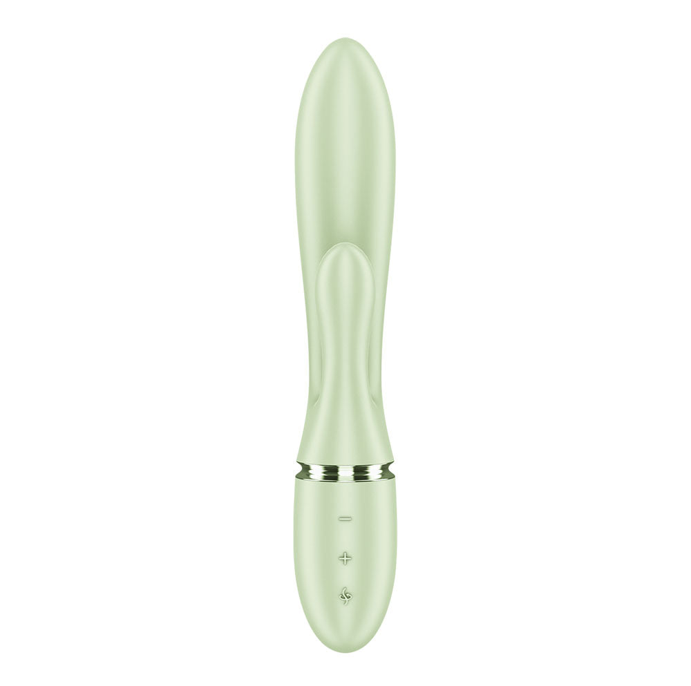 Satisfyer Pearl Bunny 2 silicone rabbit vibrator with rotating pearls and an external arm