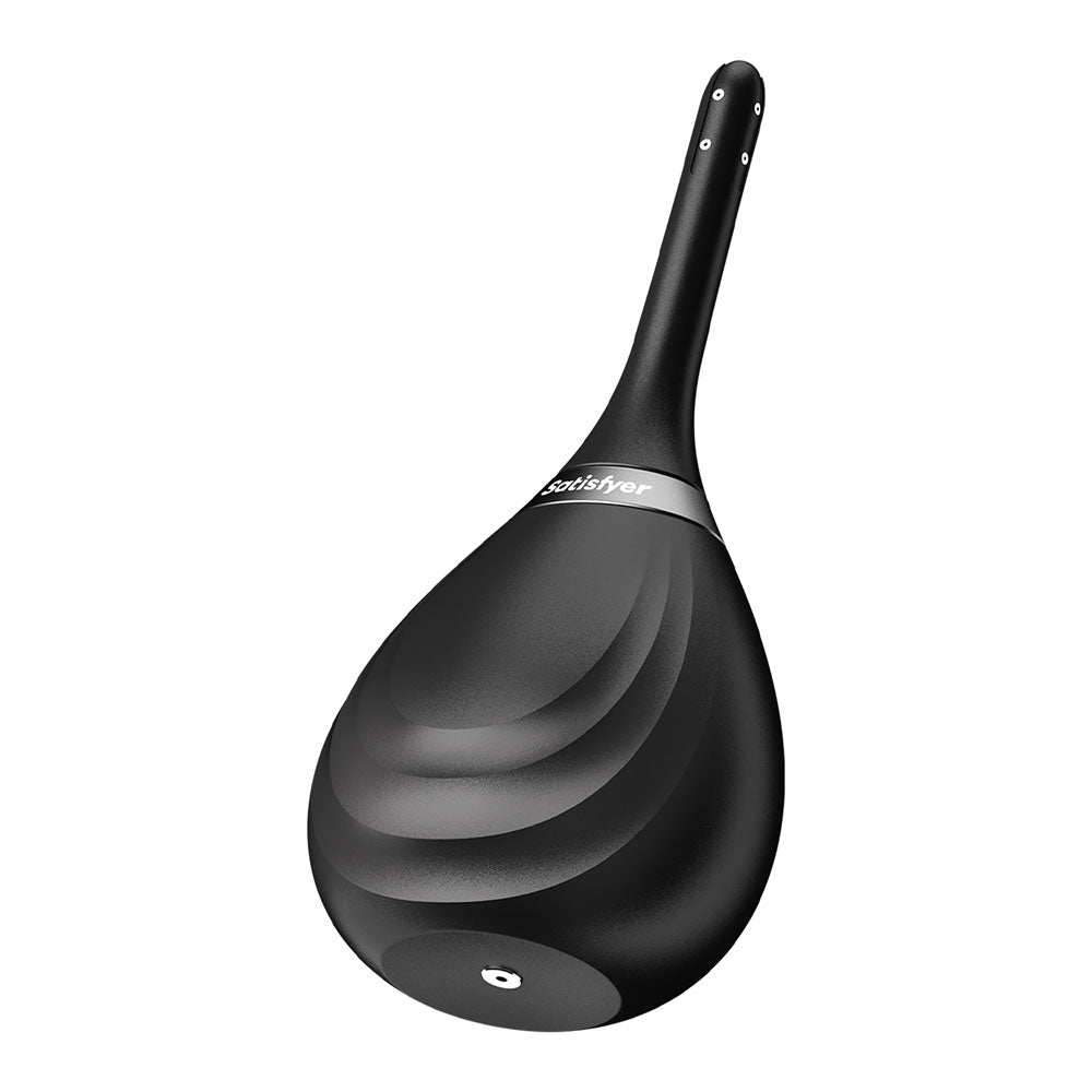 Satisfyer Clean and Play manual anal douche in black
