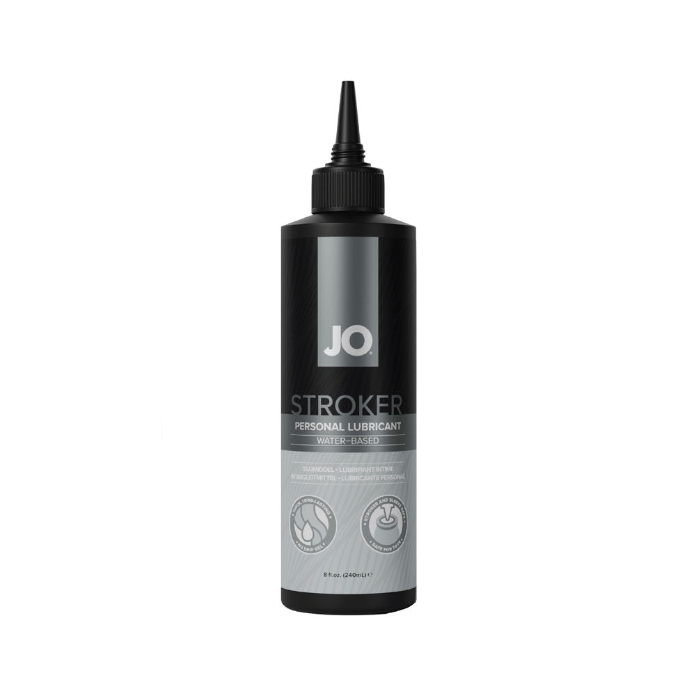 JO Stroker Lube 240ml thick water-based lubricant with precision dispensing tip