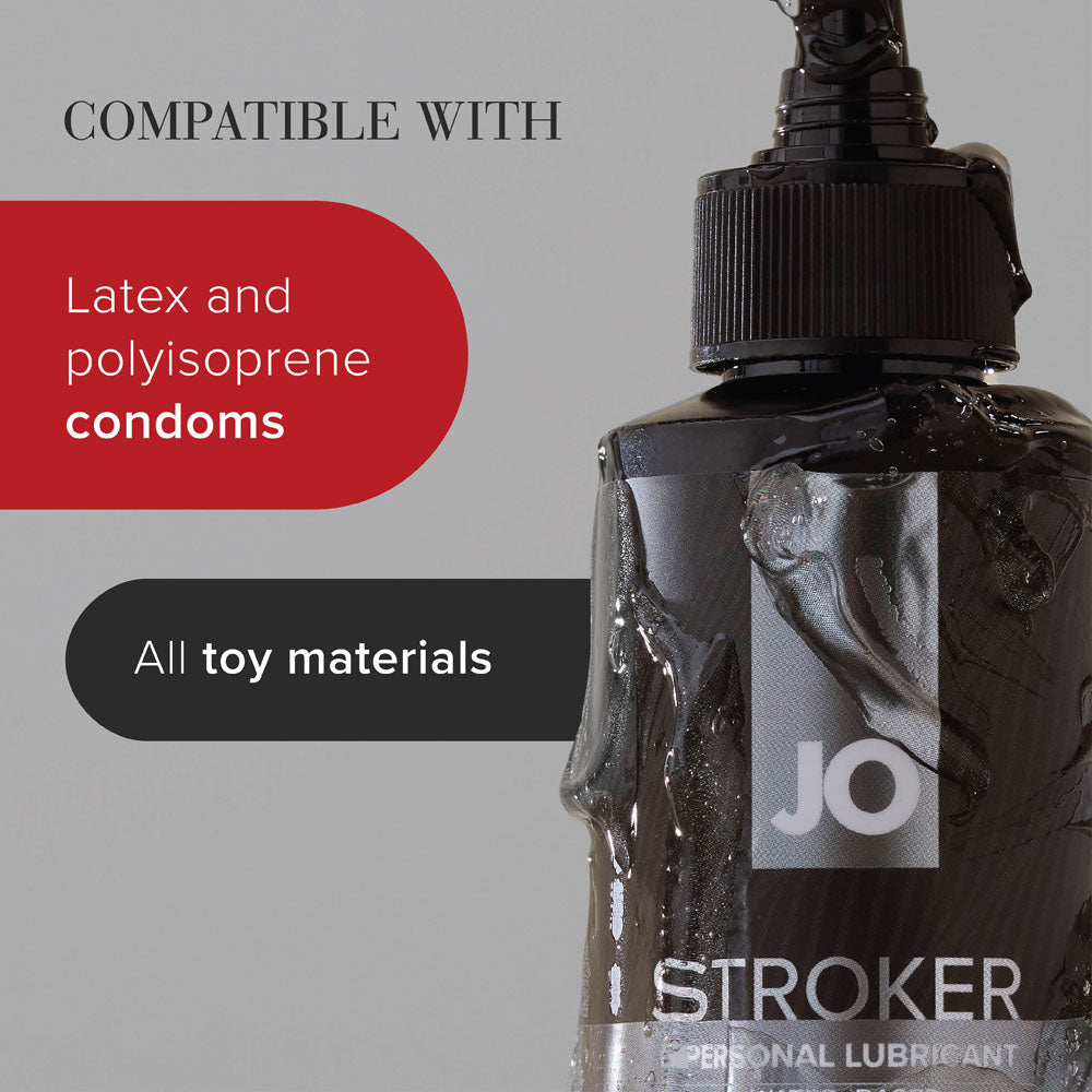 JO Stroker Lube 240ml thick water-based lubricant with precision dispensing tip