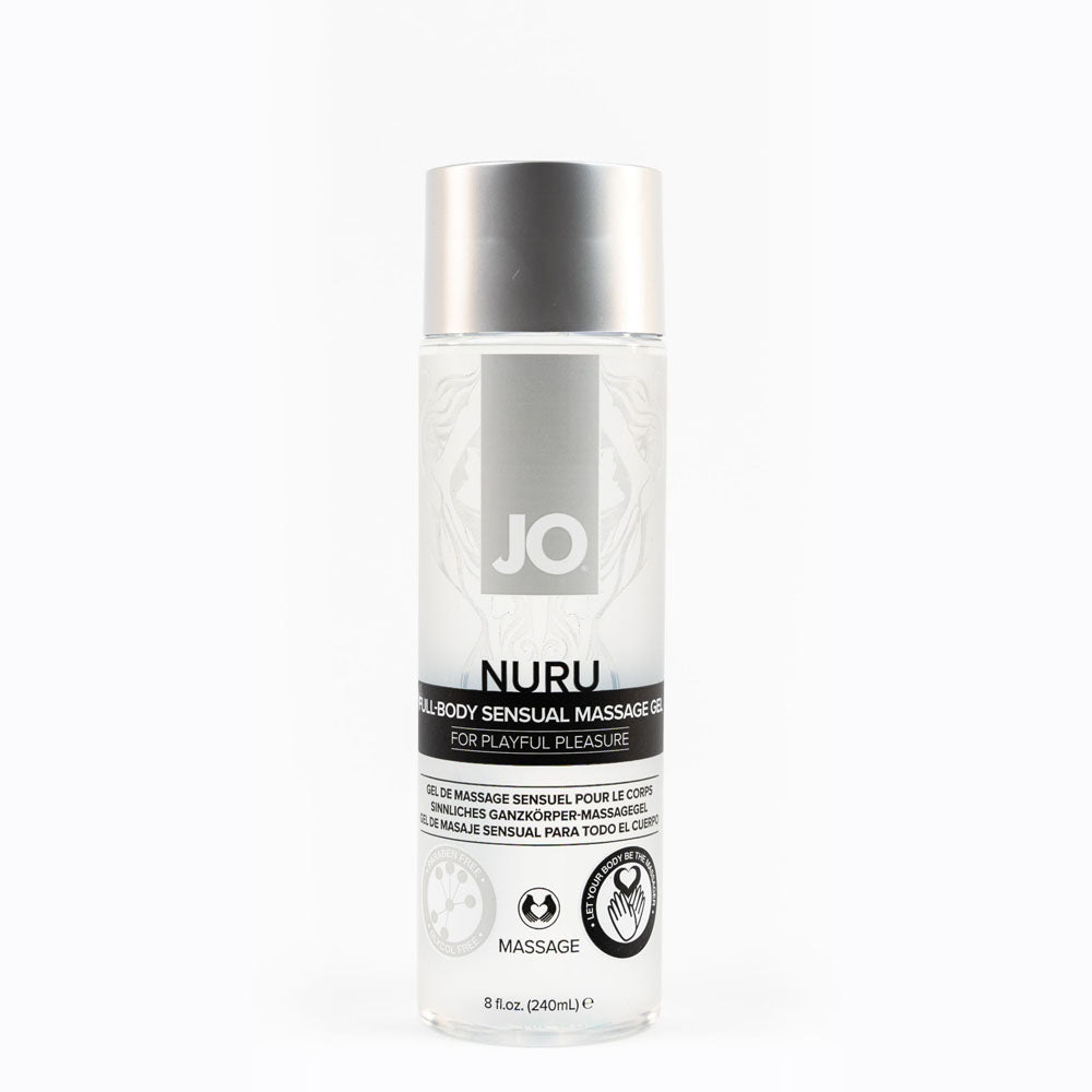 JO Nuru water-based body massage gel, 240ml bottle