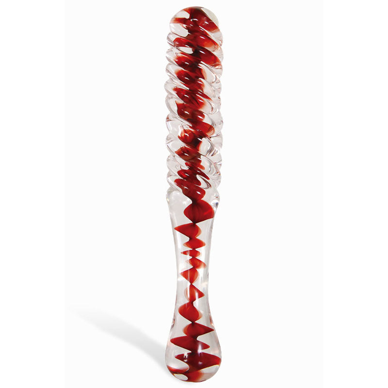 Adam & Eve Sweetheart Swirl Glass Dildo | The Love Boulevard