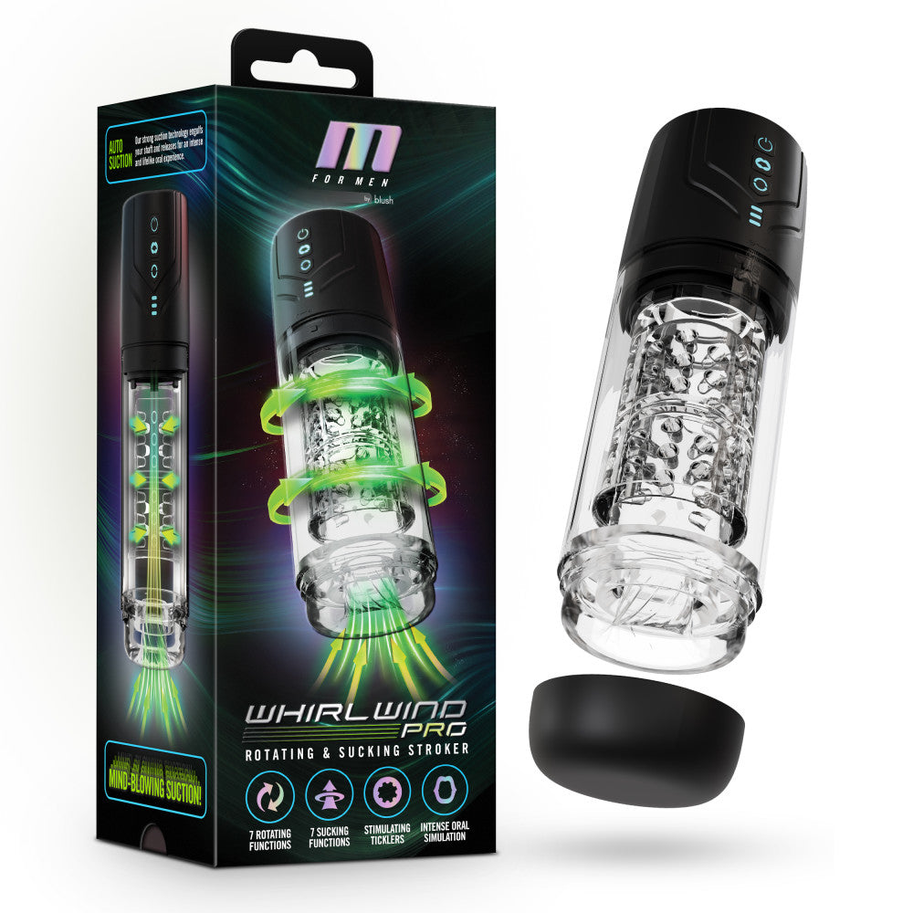 M For Men Whirlwind Pro Rotating & Sucking Auto Stroker | The Love Boulevard