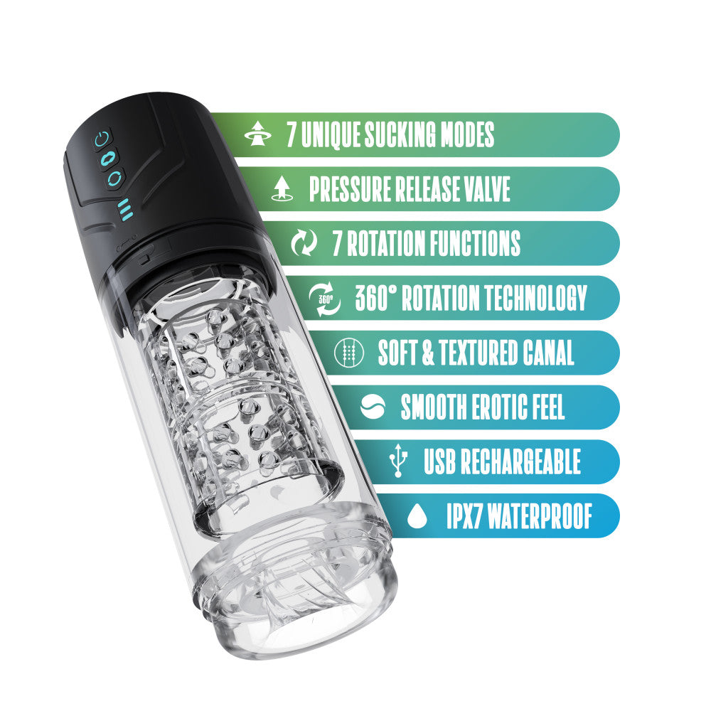 M For Men Whirlwind Pro Rotating & Sucking Auto Stroker | The Love Boulevard