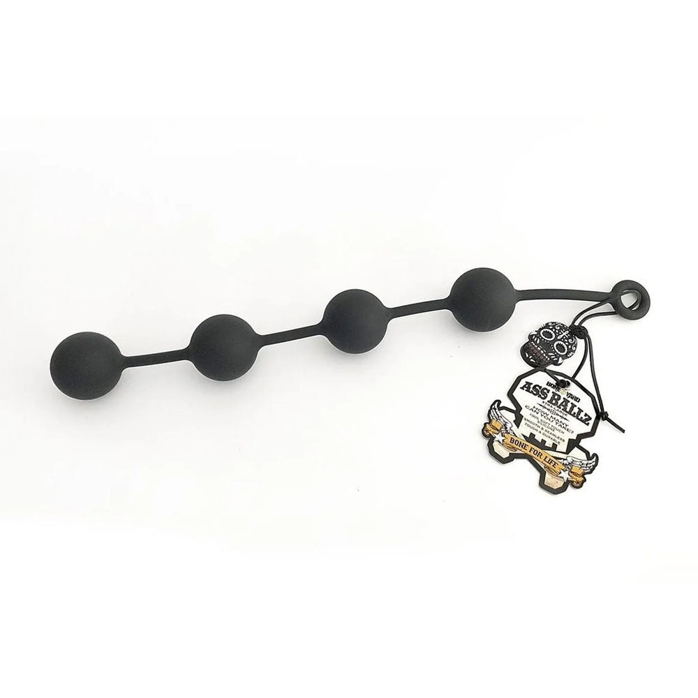 Boneyard Ass Ballz XL black silicone anal beads — product view 2