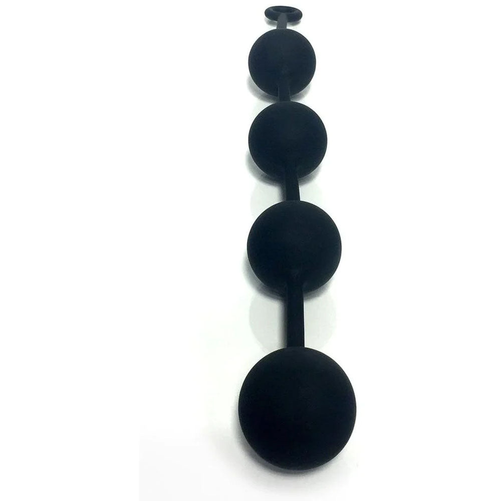 Boneyard Ass Ballz XL black silicone anal beads — product view 5