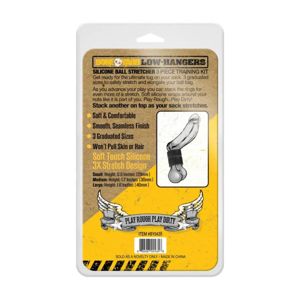 Boneyard Low Hangers 3-Piece Silicone Ball Stretcher Set | The Love Boulevard