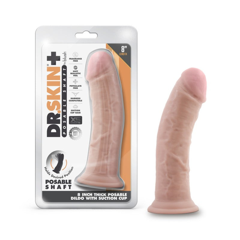 Dr. Skin Plus 20.3cm Thick Posable Dildo | The Love Boulevard