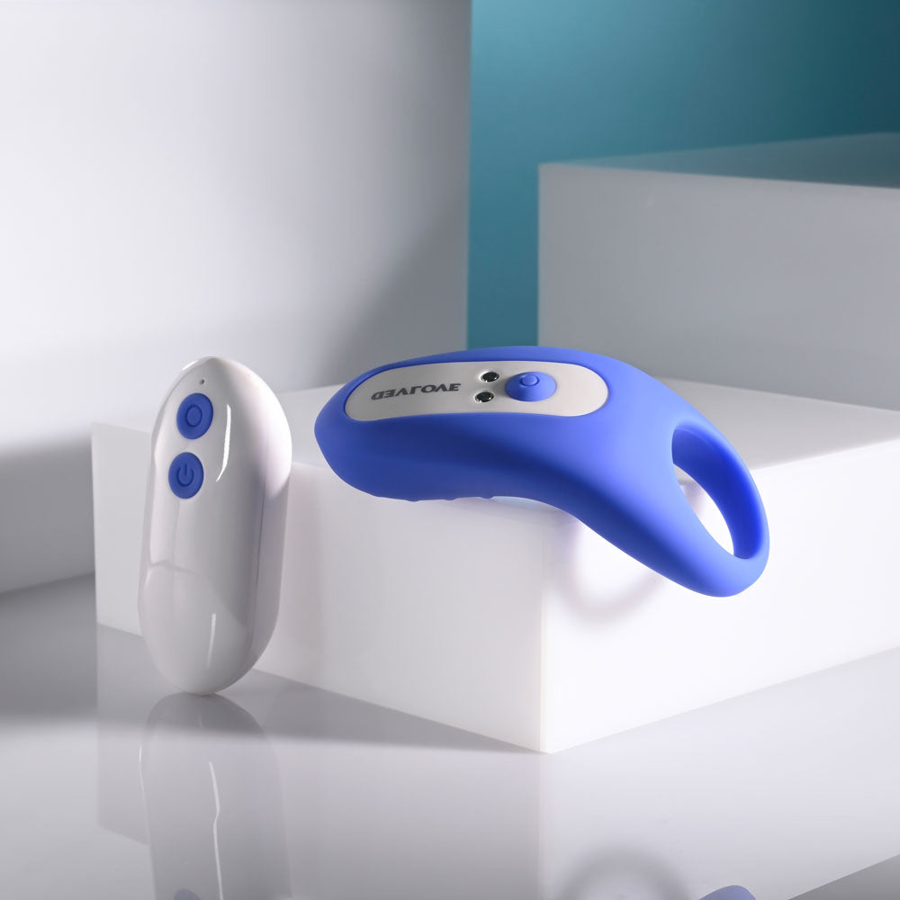 Evolved Take Your Pick blue rechargeable bullet set with three silicone sleeves and remote