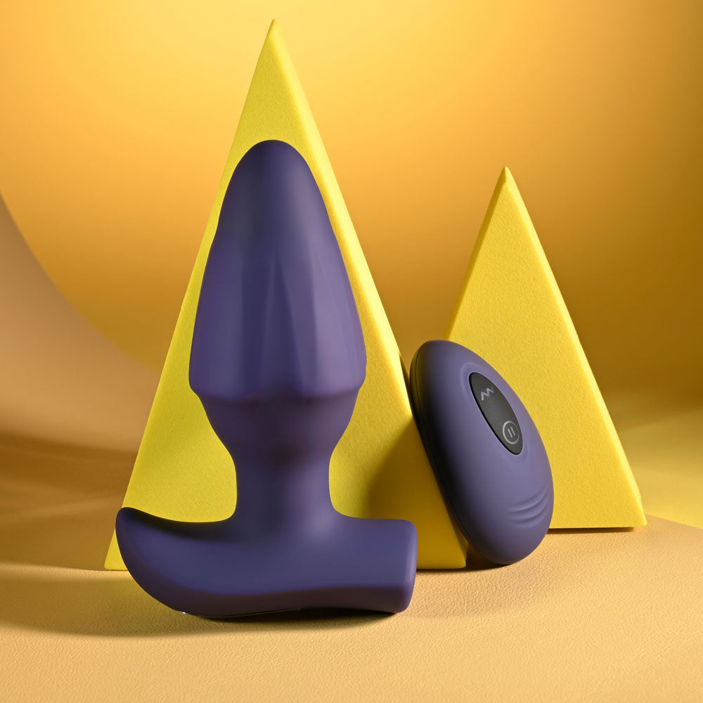 Evolved Starburst 10.2cm (4 inches) purple remote-controlled butt plug — product image 2