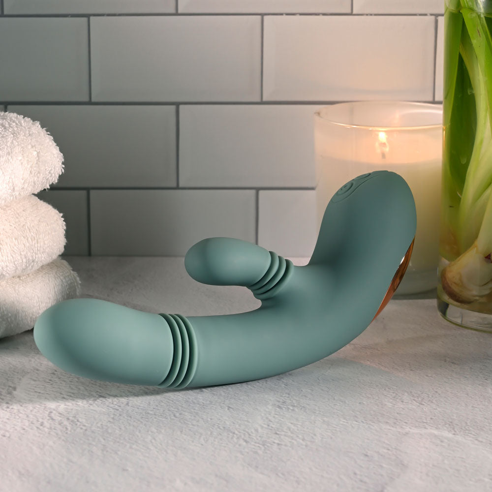 Evolved Rub Me Tender green rechargeable rabbit vibrator — product image 4