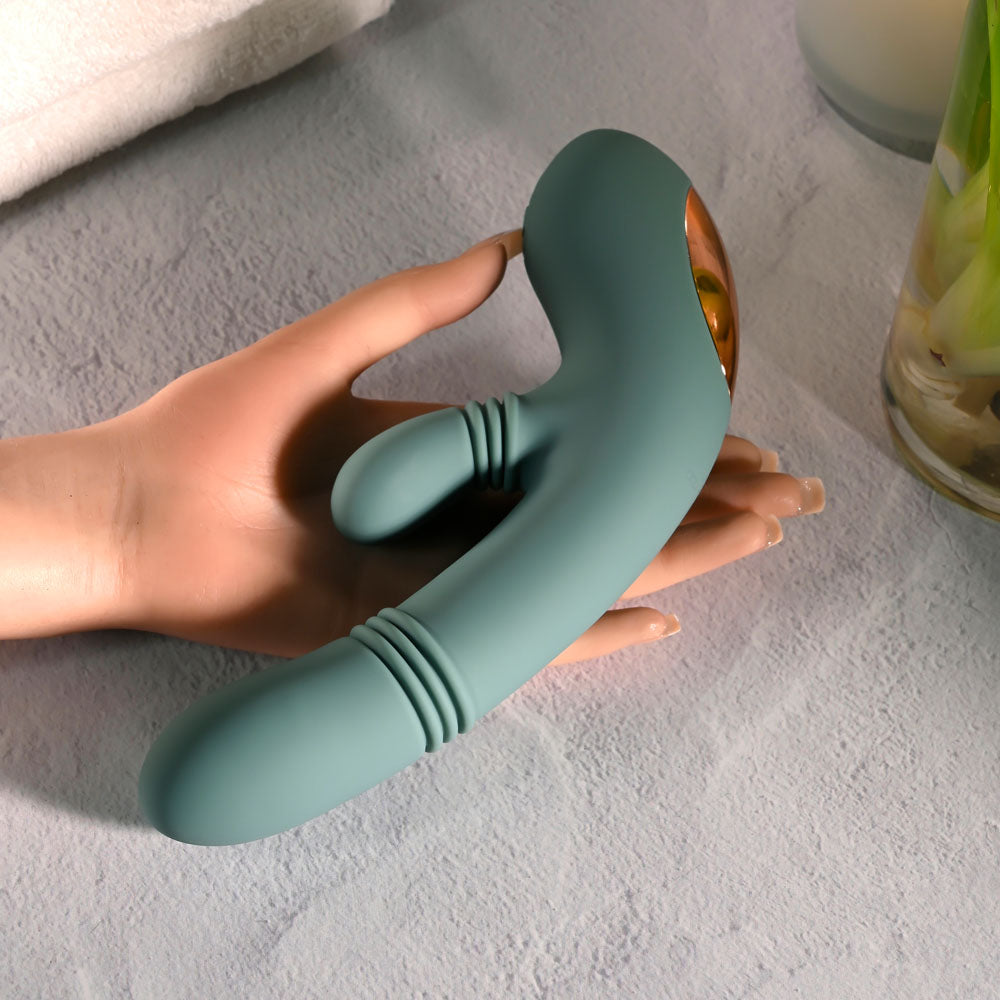 Evolved Rub Me Tender green rechargeable rabbit vibrator — product image 5