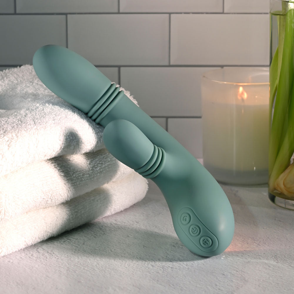 Evolved Rub Me Tender green rechargeable rabbit vibrator — product image 6