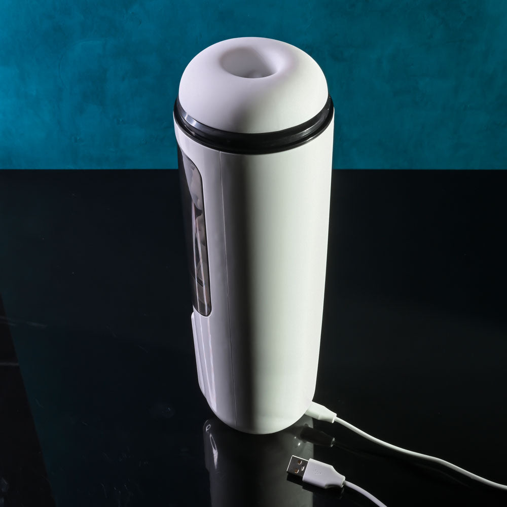 Get Your Stroke On rechargeable thrusting and vibrating automatic masturbator — product view 9