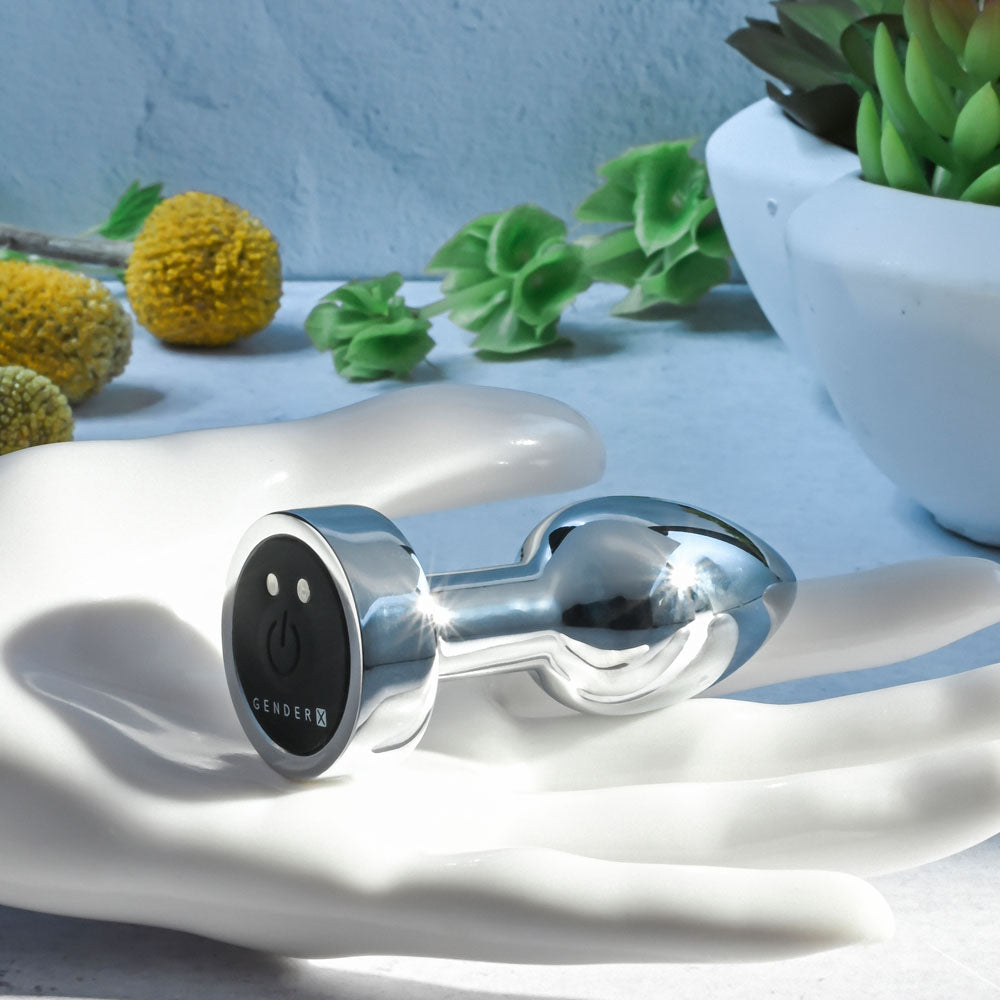Gender X Rockin Metal Plug Mini 7.8cm Vibrating Butt Plug | The Love Boulevard