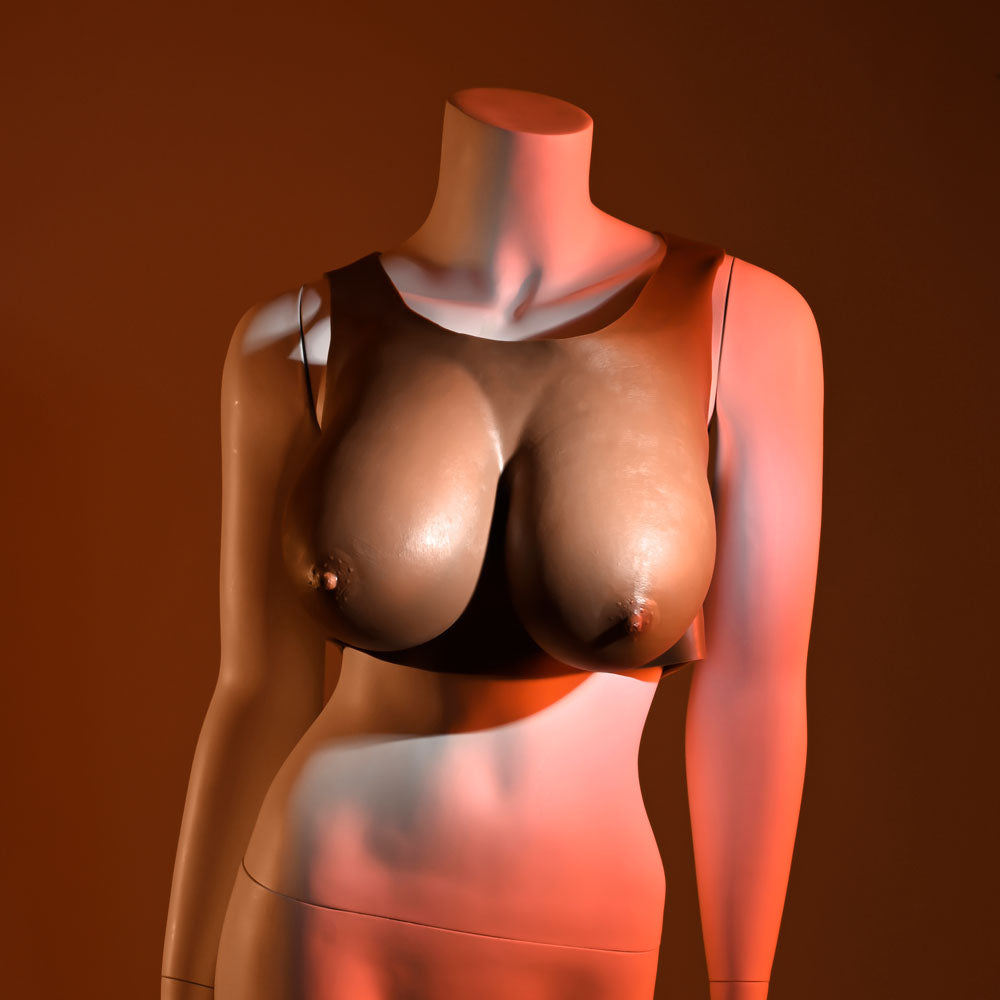 Gender X Wearable Silicone Breasts E Cup In Brown | The Love Boulevard