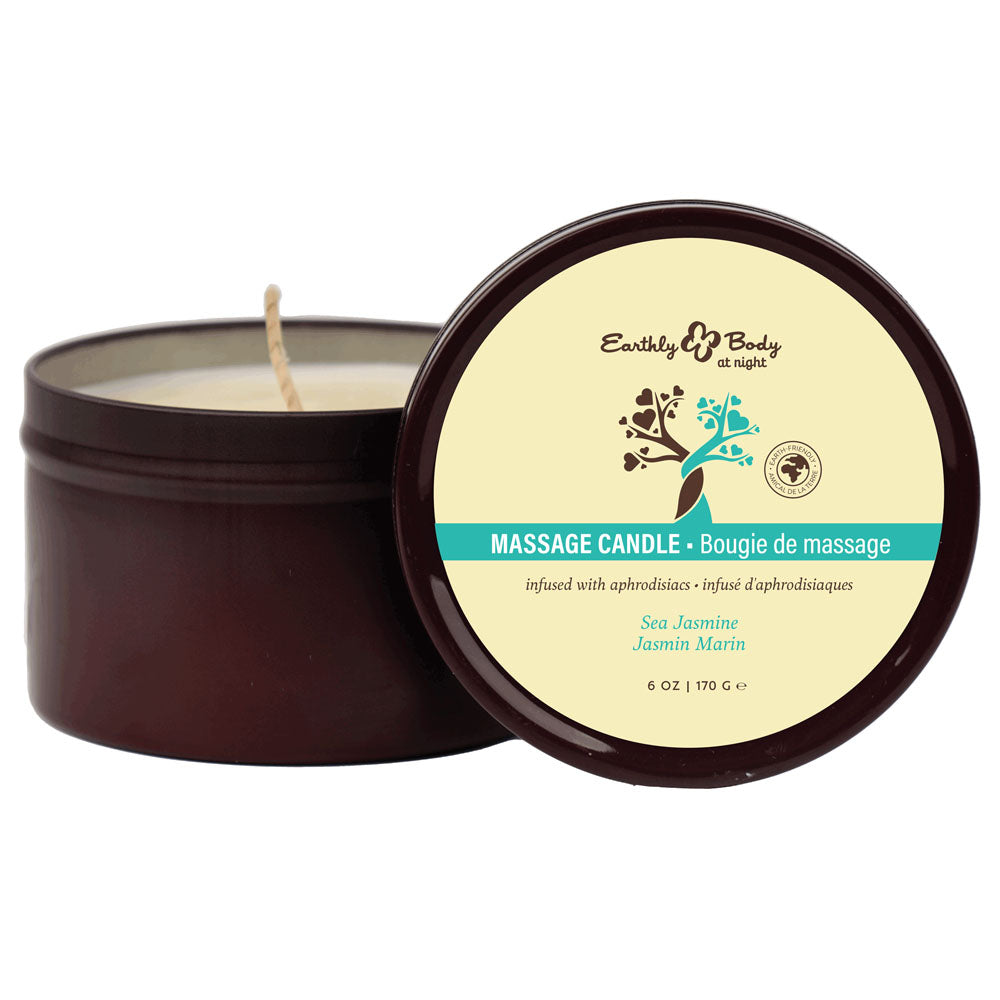 Earthly Body Sea Jasmine scented massage candle 170g
