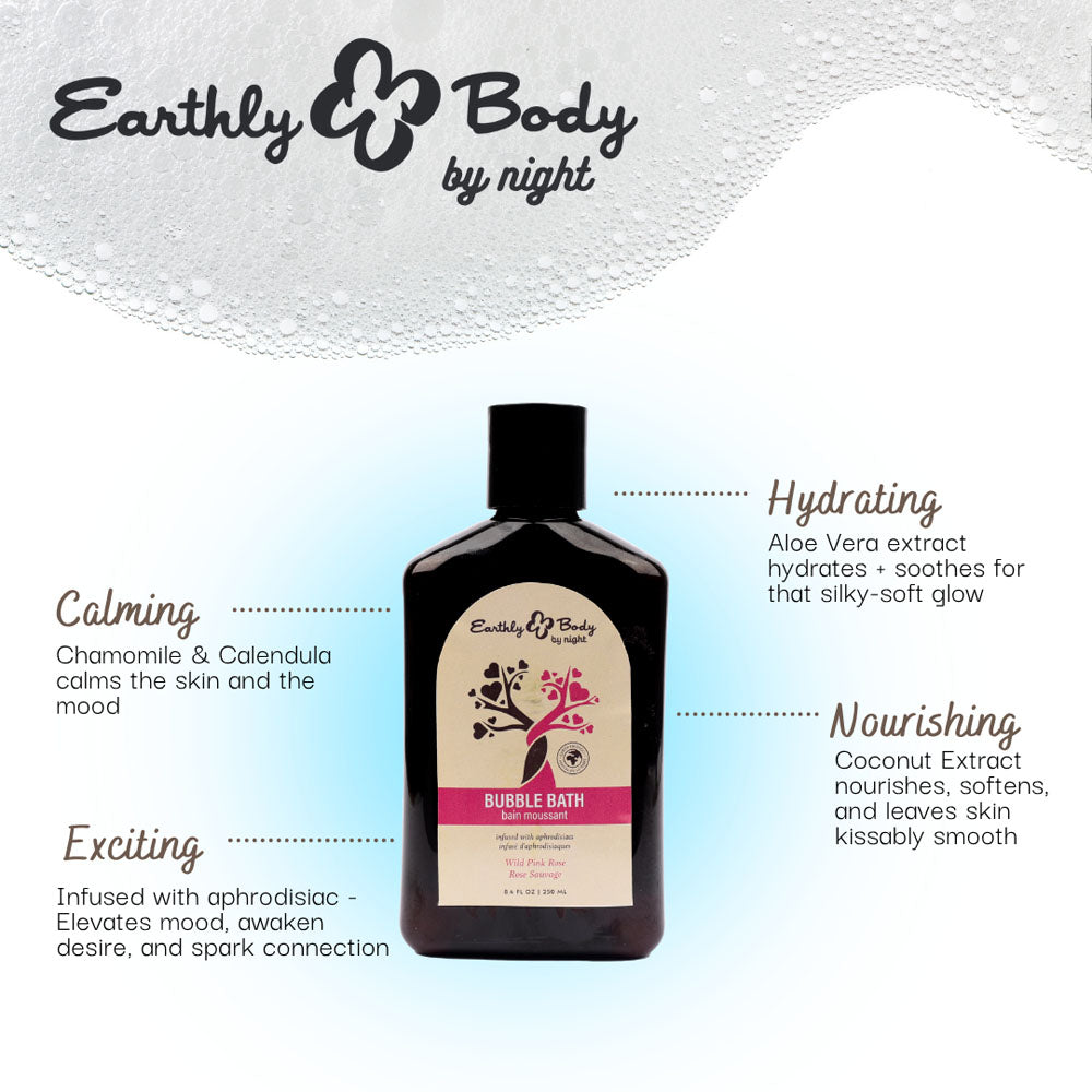 Earthly Body Wild Pink Rose bubble bath 250ml