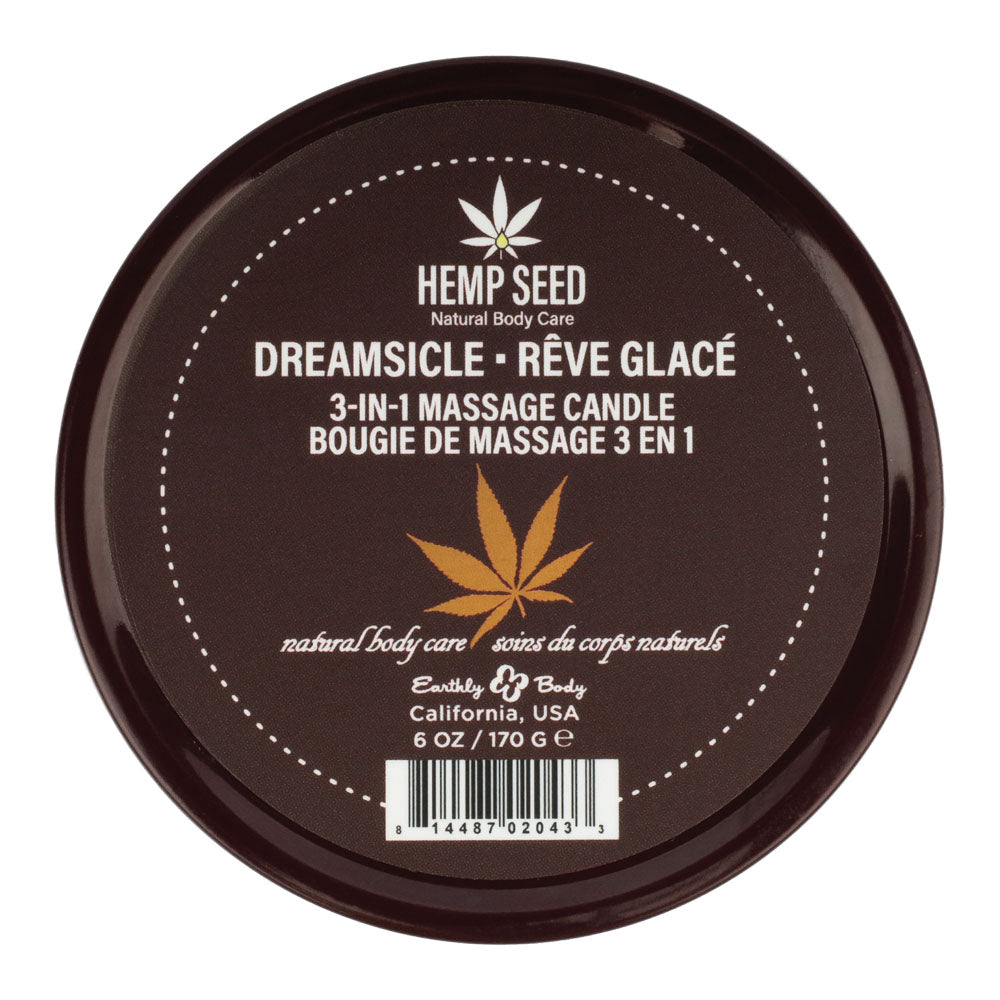 Earthly Body Dreamsicle tangerine and plum 3-in-1 massage candle 170g