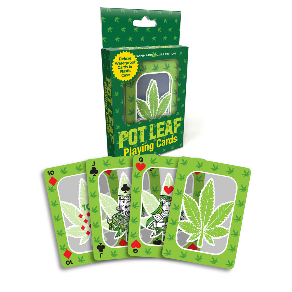 Pot Leaf Waterproof Playing Cards | The Love Boulevard