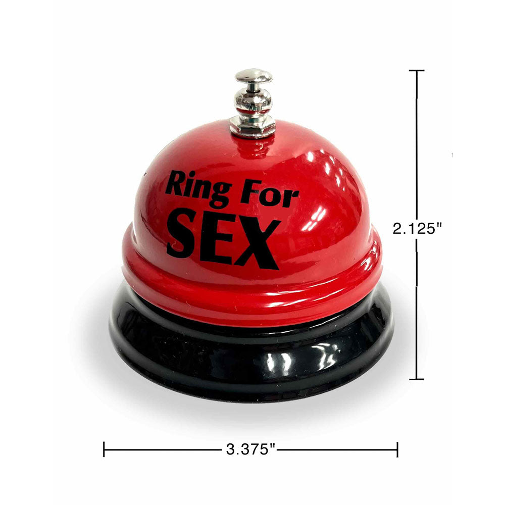 Little Genie Ring For Sex bell size diagram: 3.375 inches across the base and 2.125 inches high