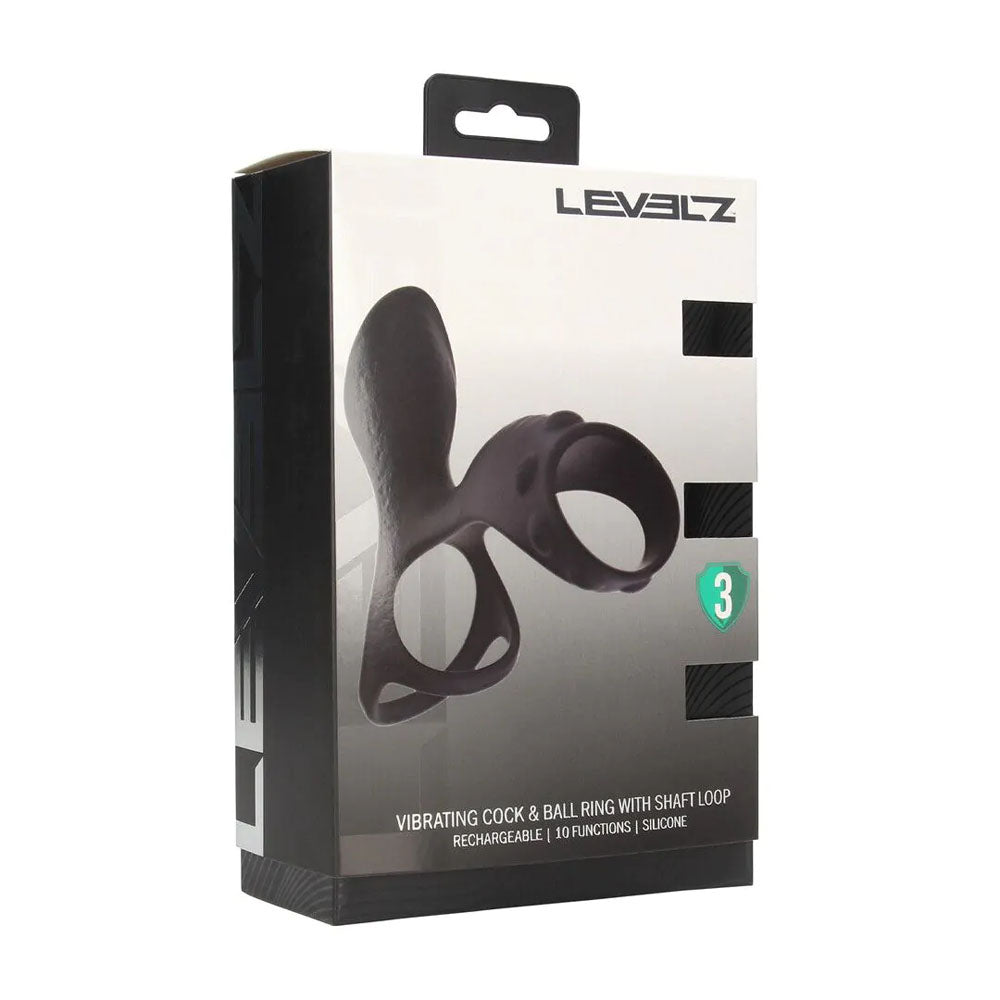 Levelz Vibrating Cock & Ball Ring with Shaft Loop | The Love Boulevard