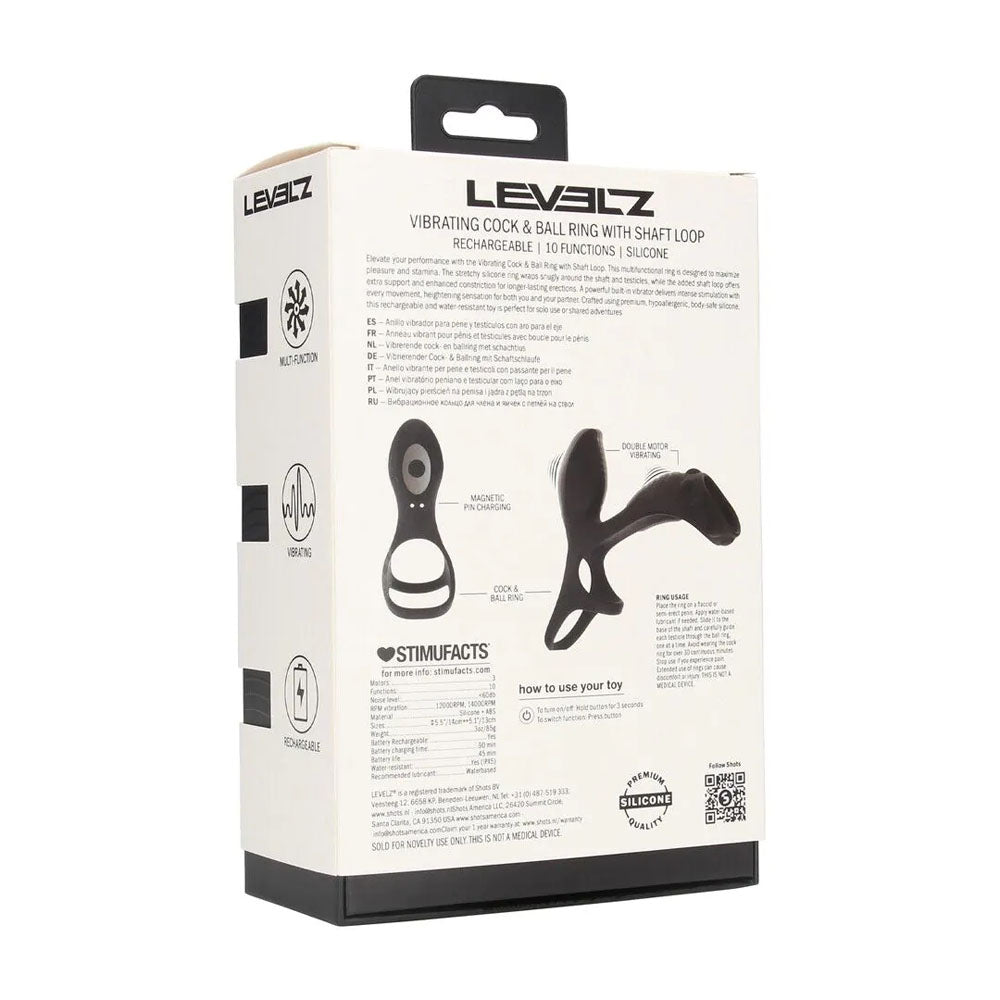 Levelz Vibrating Cock & Ball Ring with Shaft Loop | The Love Boulevard