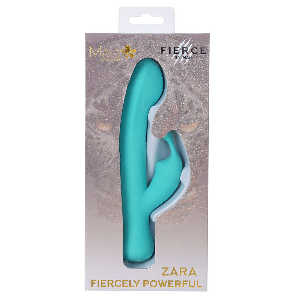 Maia Zara teal silicone dual-motor rechargeable rabbit vibrator