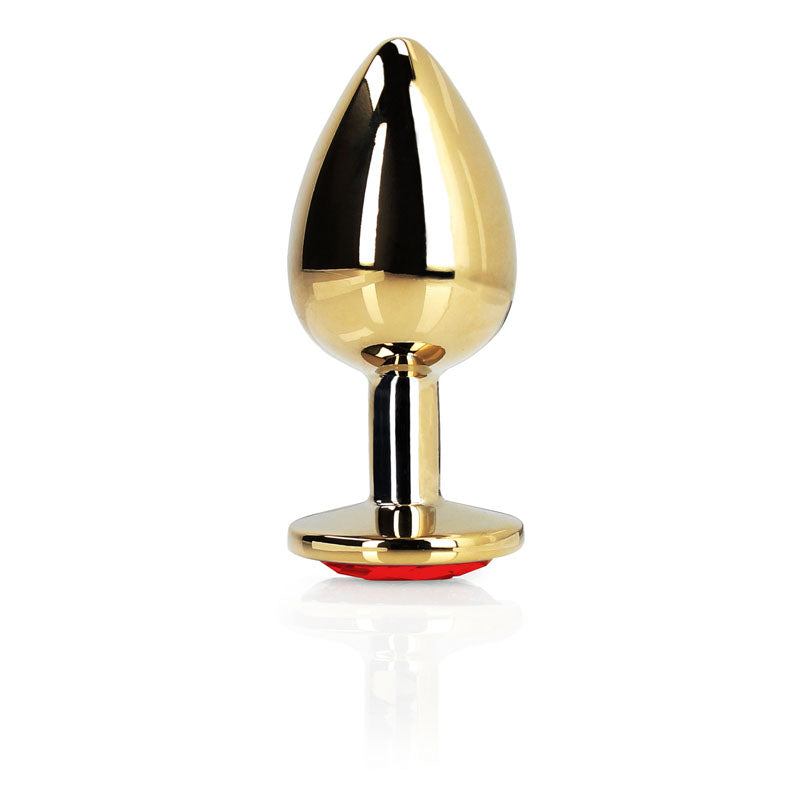Ouch! Heart Gem Large Gold Metal Butt Plug | The Love Boulevard