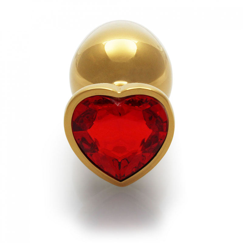 Ouch! Heart Gem Large Gold Metal Butt Plug | The Love Boulevard