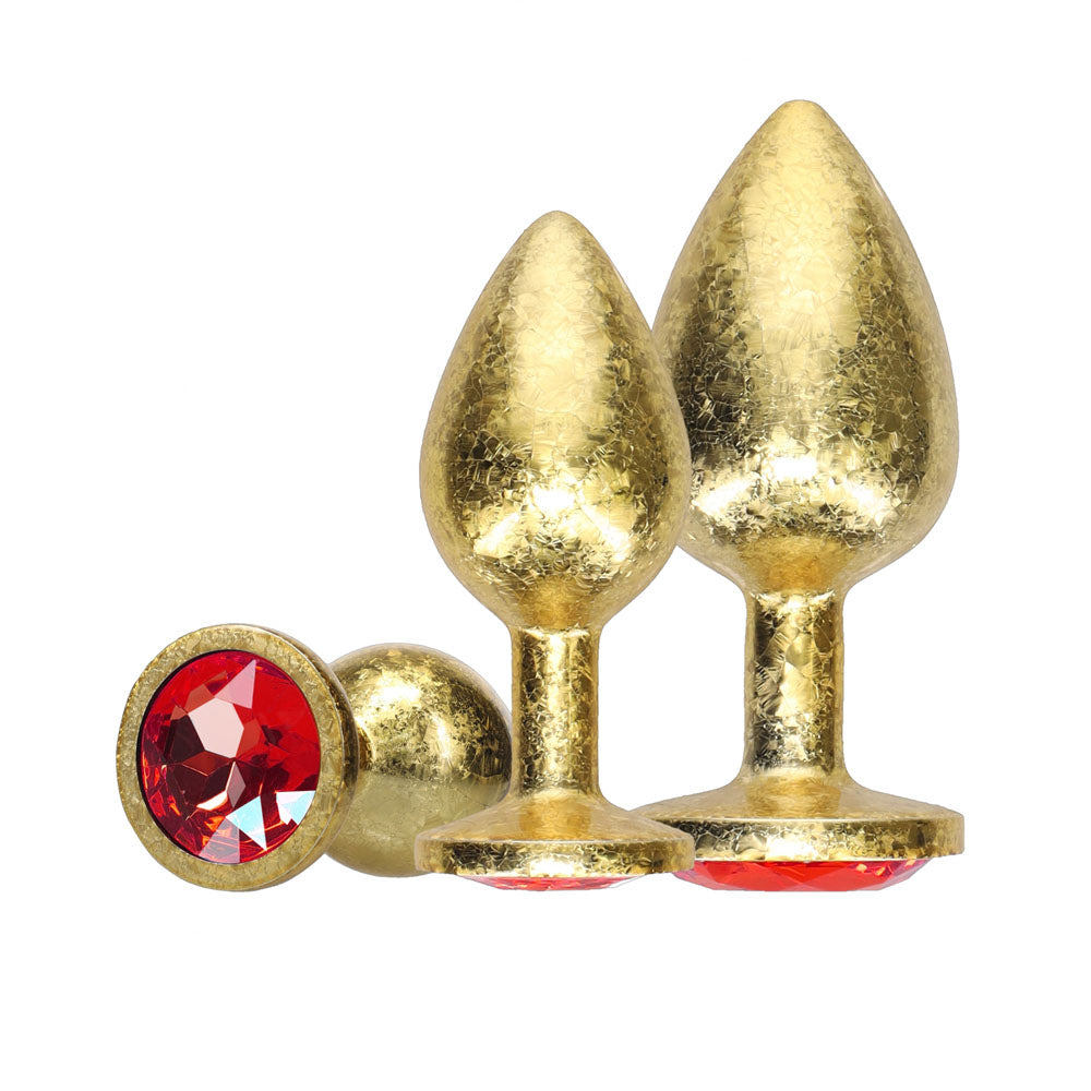 Ouch! Milan Collection 3-Piece Gold Metal Butt Plug Set | The Love Boulevard