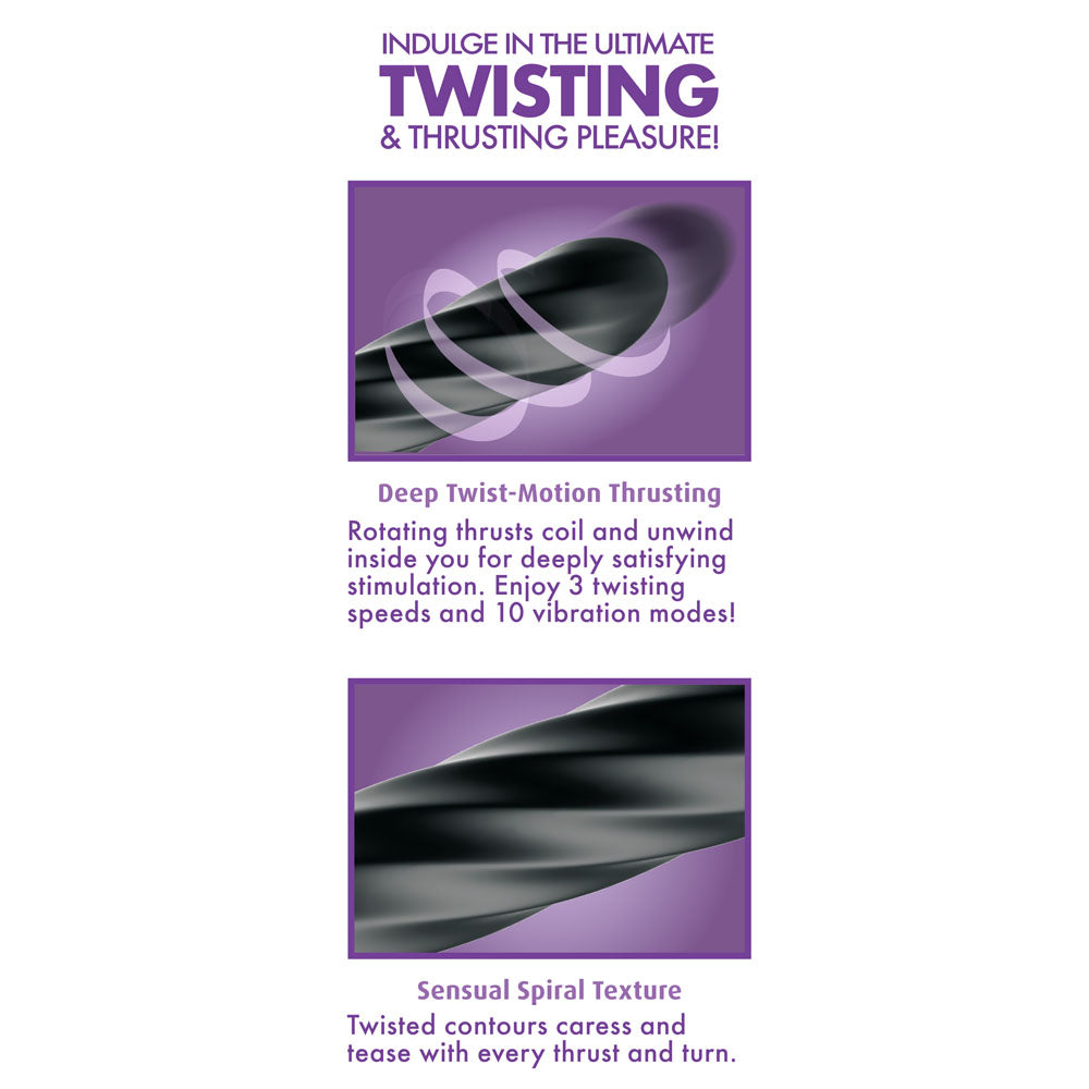 Twist Ecstasy twisting motion and spiral texture feature graphics