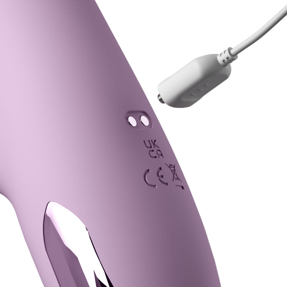 Fantasy For Her G-Touch Pulse Pro 23.4cm (9.2 inches) purple rabbit vibrator — product view 7