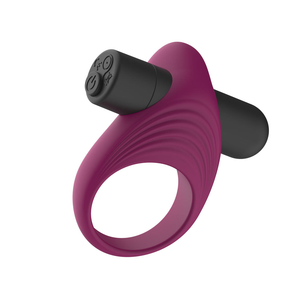 Passion Play purple rechargeable vibrating cock ring — product image 3