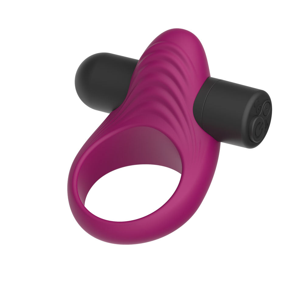 Passion Play purple rechargeable vibrating cock ring — product image 4