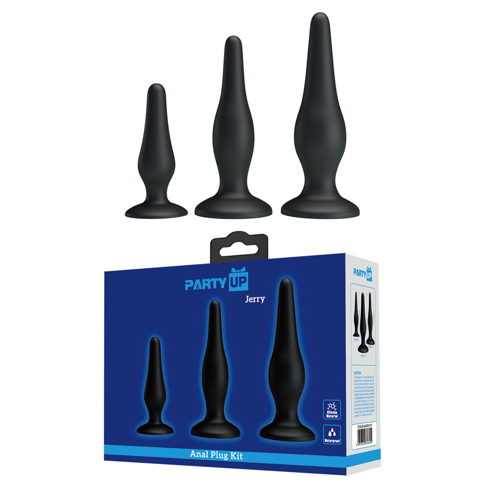 Party Up Jerry Silicone Butt Plug Set – Three Ways to Play