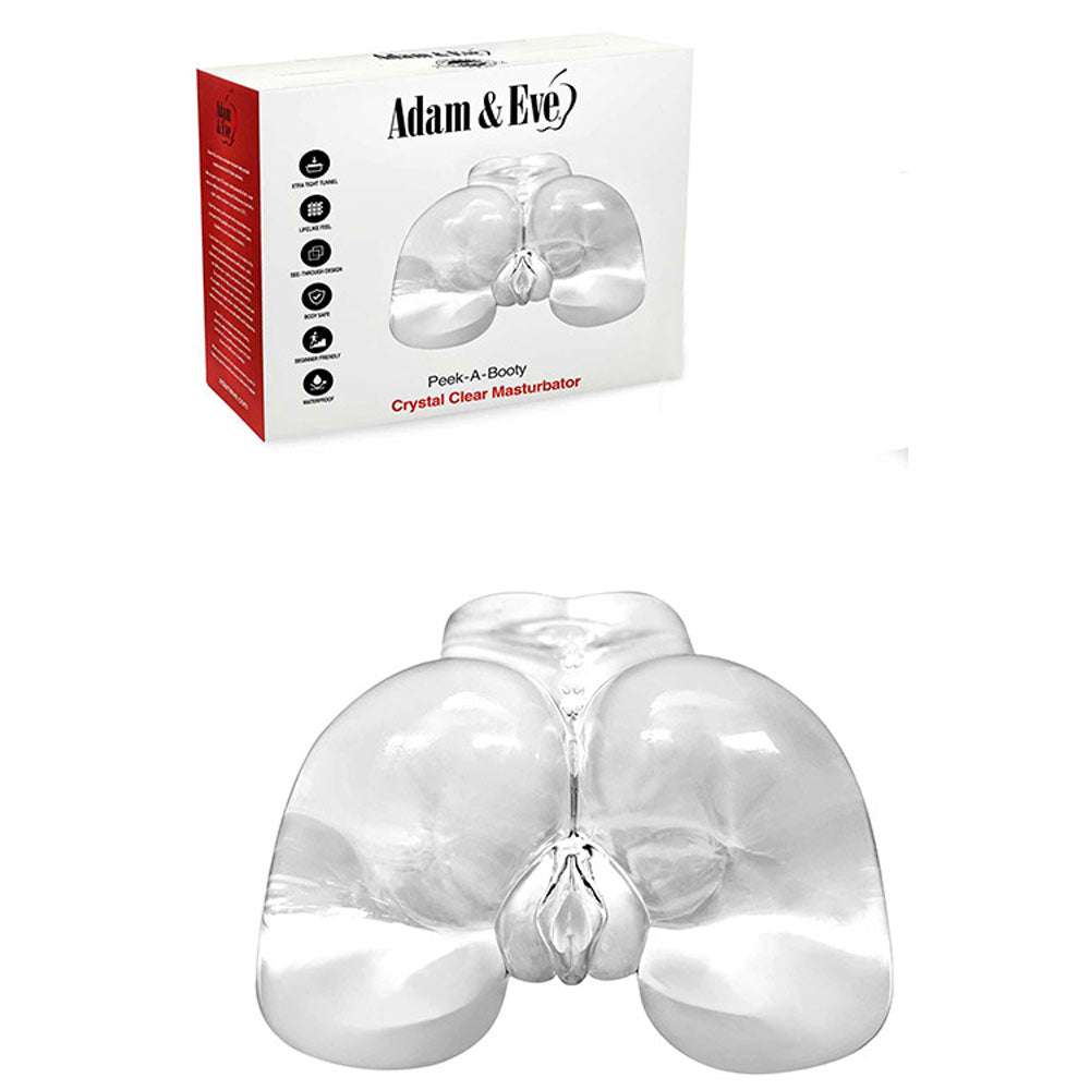 Peek A Booty Clear Dual-Entry Masturbator | The Love Boulevard