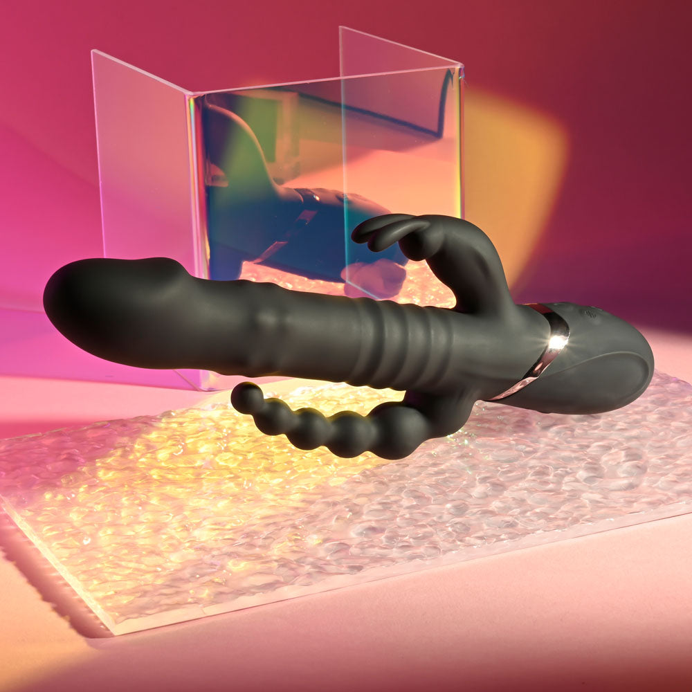 Playboy Big Bunny Energy Rabbit Vibrator With Anal Beads | The Love Boulevard