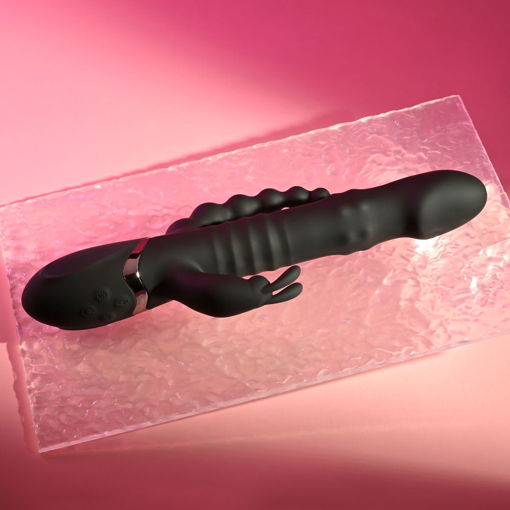 Playboy Big Bunny Energy Rabbit Vibrator With Anal Beads | The Love Boulevard