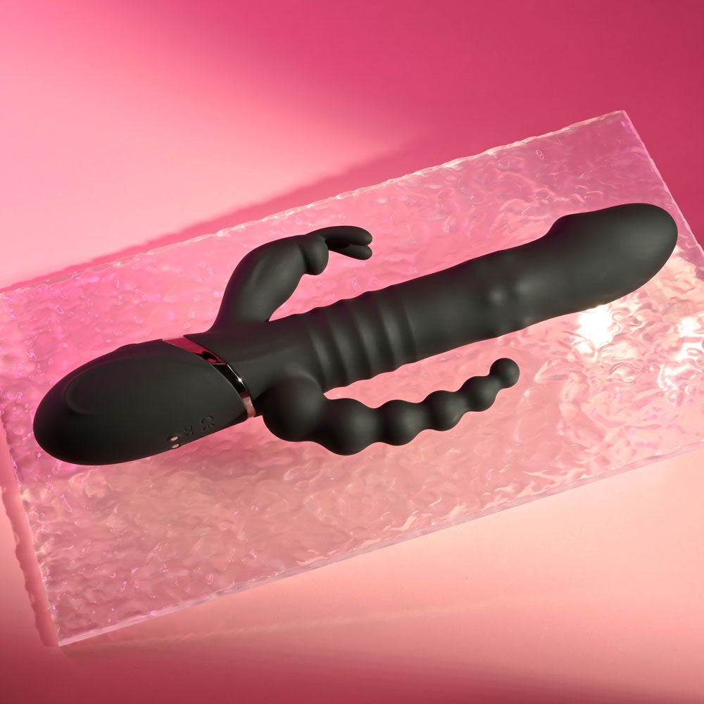 Playboy Big Bunny Energy Rabbit Vibrator With Anal Beads | The Love Boulevard