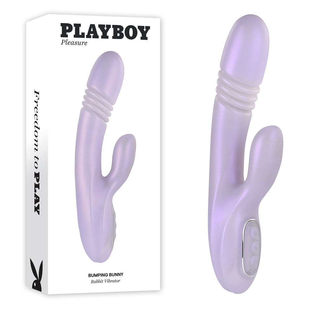Playboy Pleasure Bumping Bunny Thrusting & Warming Rabbit Vibrator | The Love Boulevard
