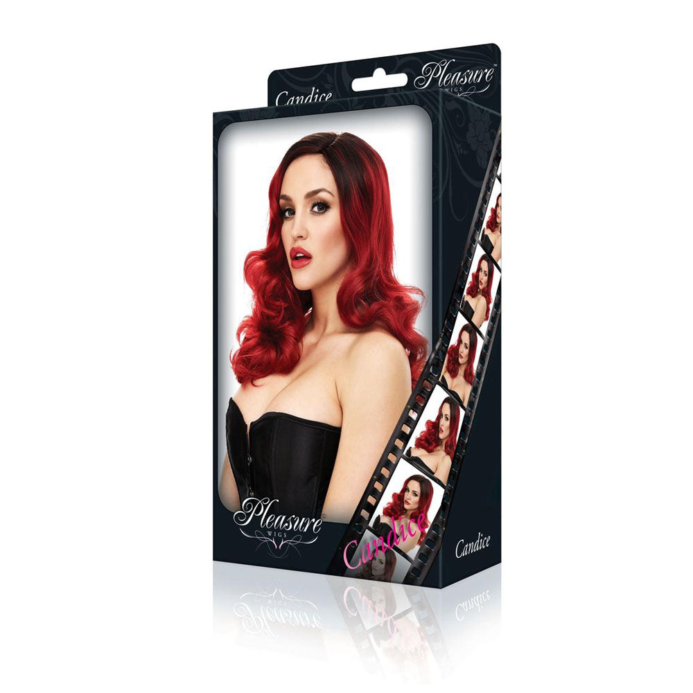 Pleasure Wigs Candice Red/Black Wig - The Love Boulevard