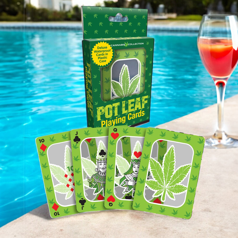 Pot Leaf Waterproof Playing Cards | The Love Boulevard