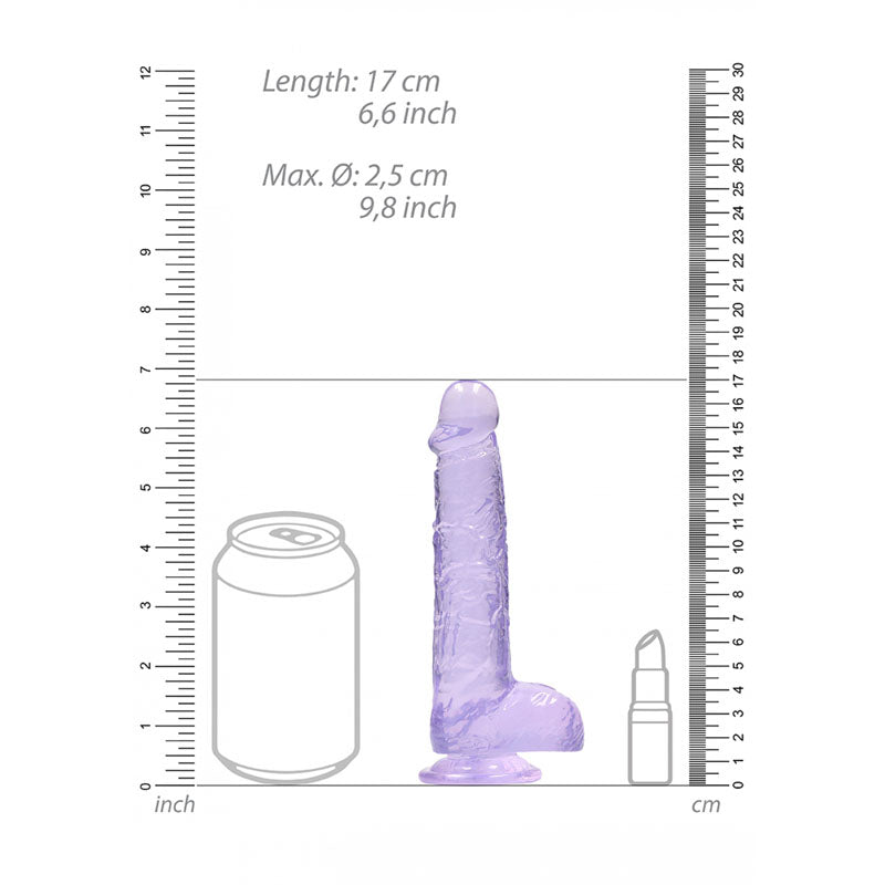 RealRock 15cm Realistic Dildo With Balls Purple | The Love Boulevard