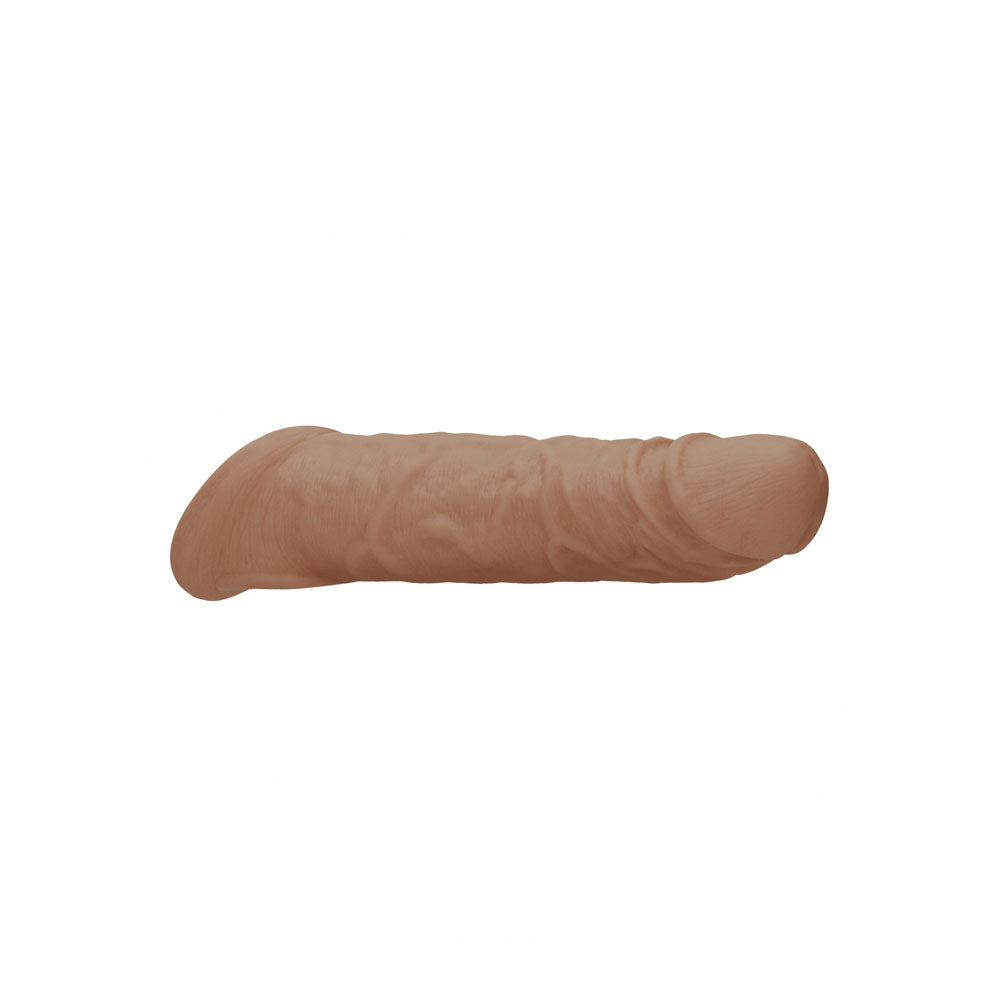 RealRock realistic penis extension sleeve with rings in medium tone — product detail