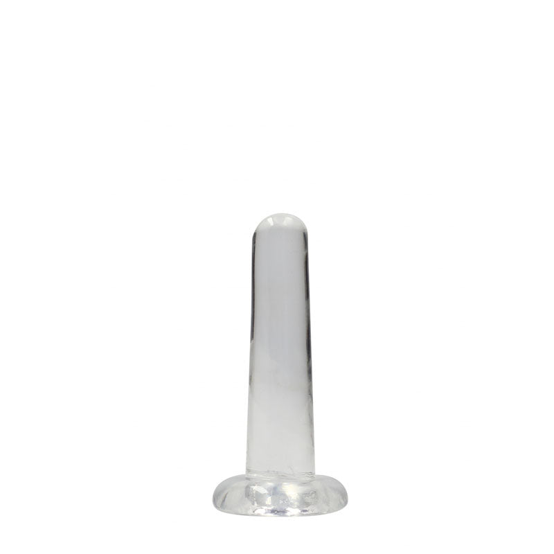 RealRock Crystal Clear 13.5cm slim suction cup dildo in clear — product detail